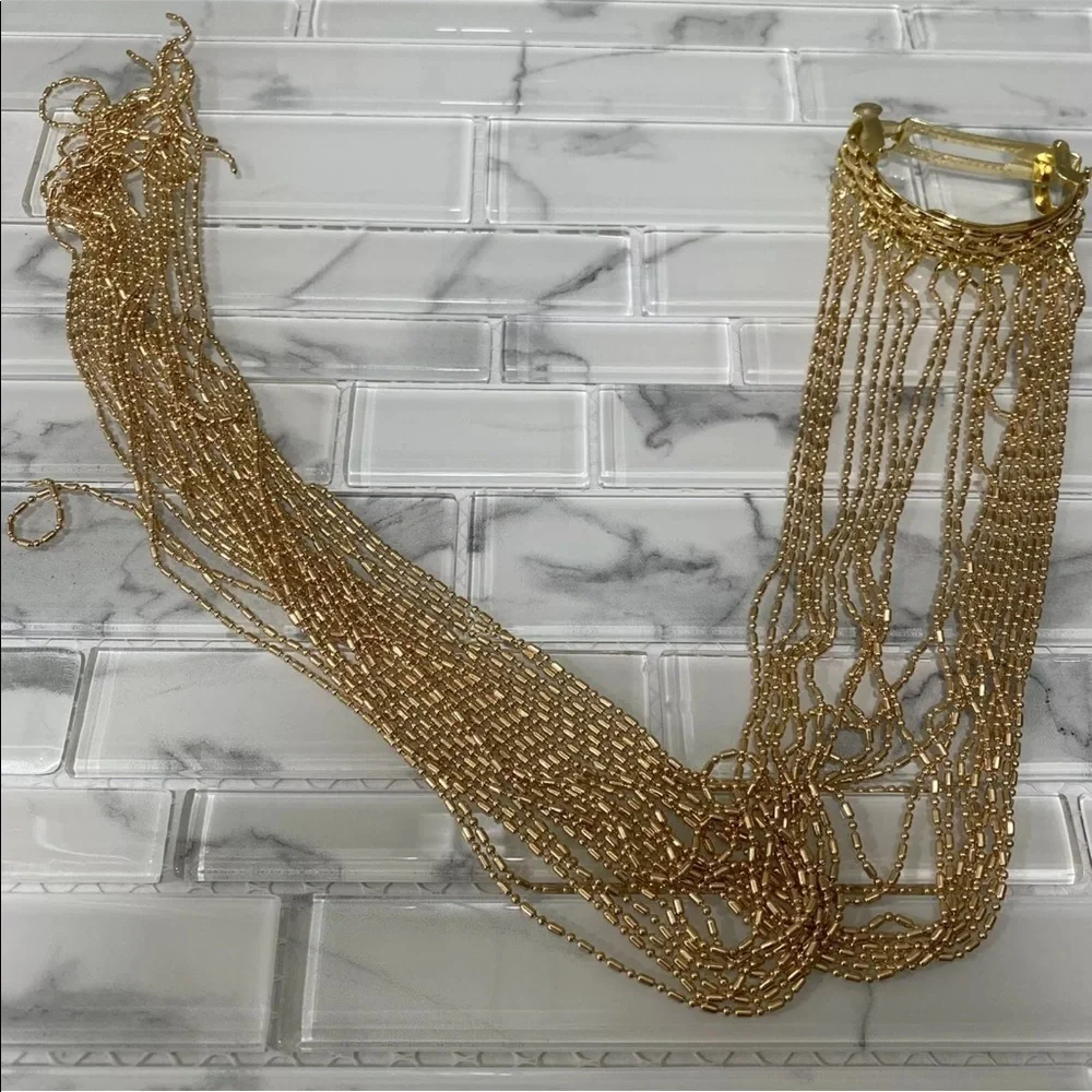 Women gold color tassel Long fashion accessories hair pin
